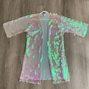 Dolls Kill Iridescent Sequin Jacket